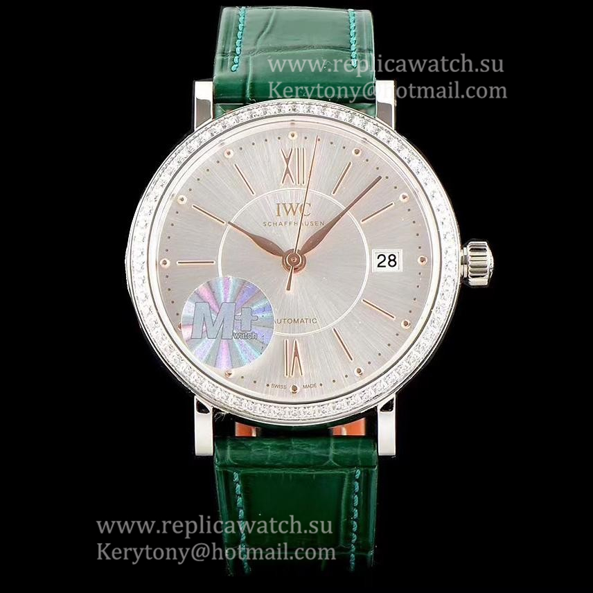 NEW Replica IWC Portofino Automatic 37 IW458112 Ladies M+F SS & D1am0nd Silver Dial 35111