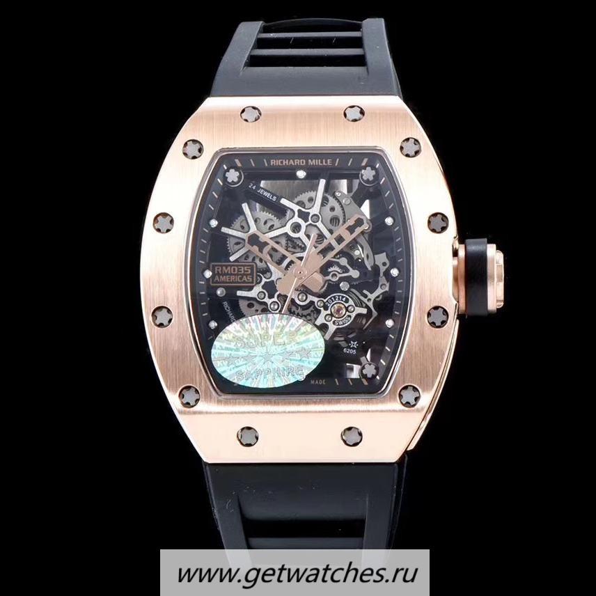 Perfect Replica Richard Mille RM35 Americas KVF V2 Rose Gold Black Dial M8215